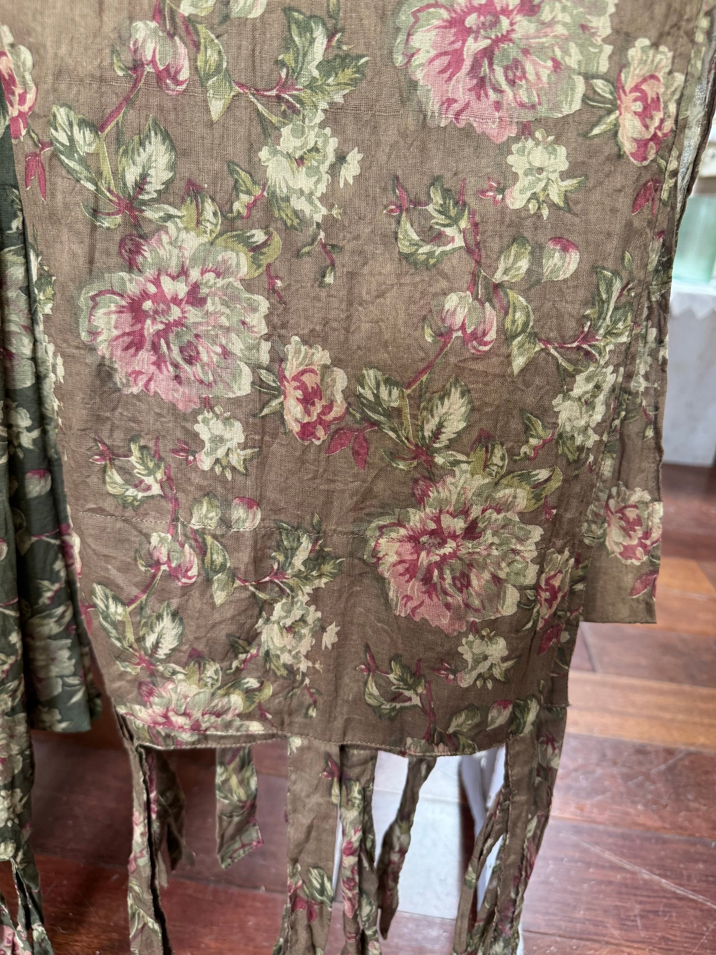Les Ours Rideaux Cognac Fleurs Curtain
