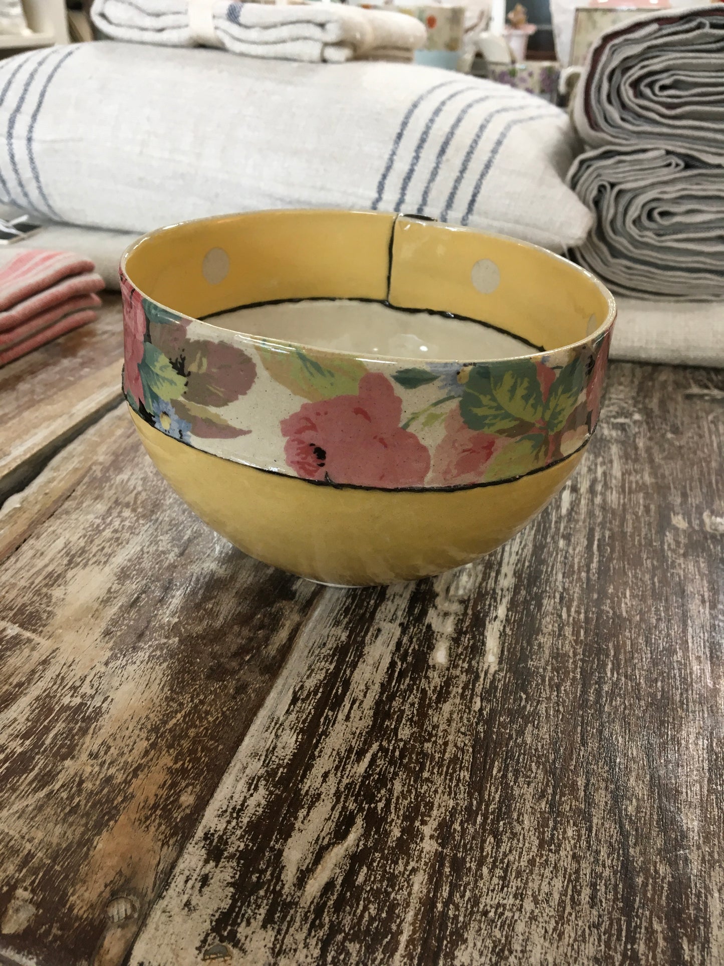 Virginia Graham Yellow Large Bowl