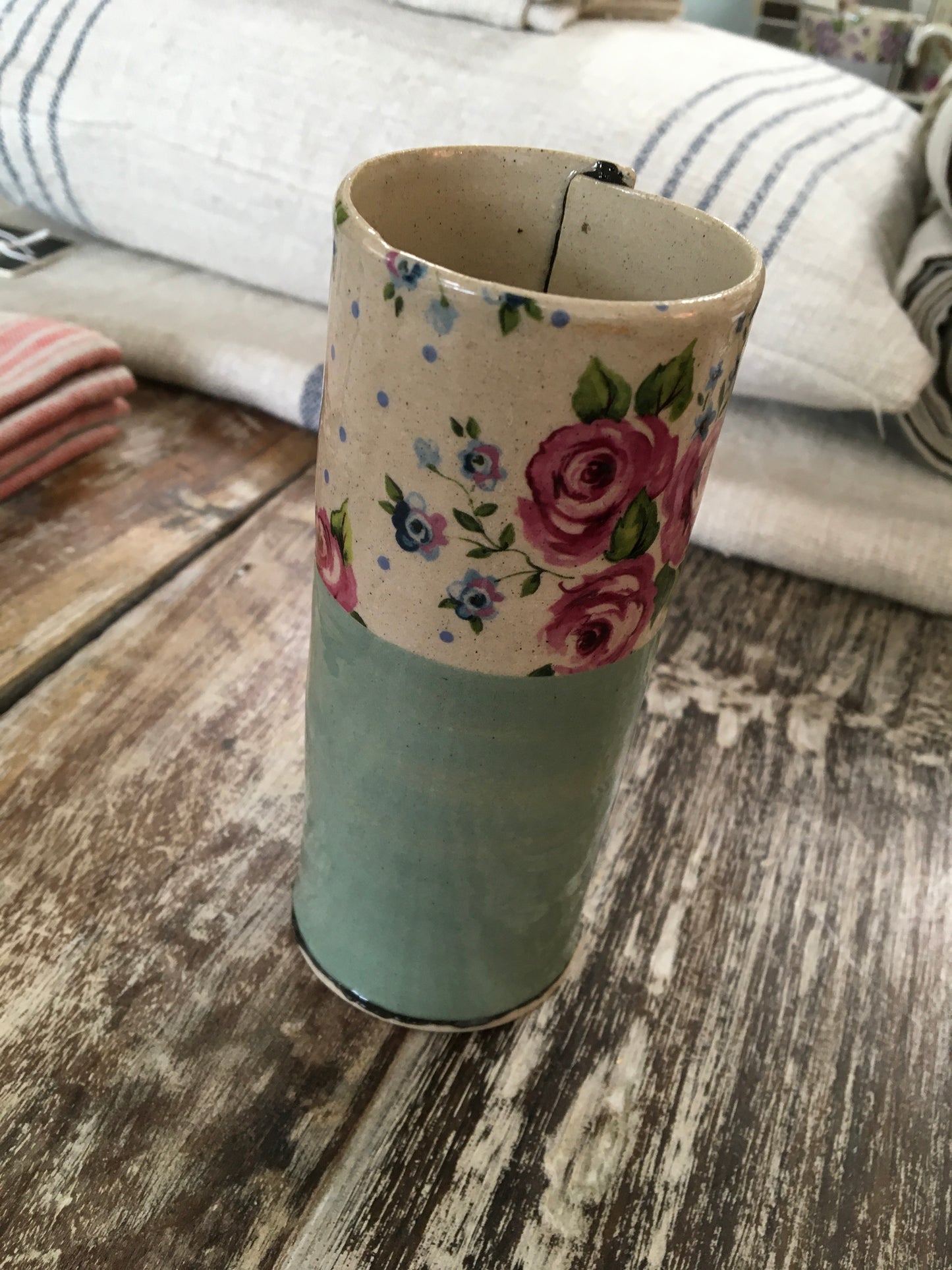 Virginia Graham Green Medium Bud Vase