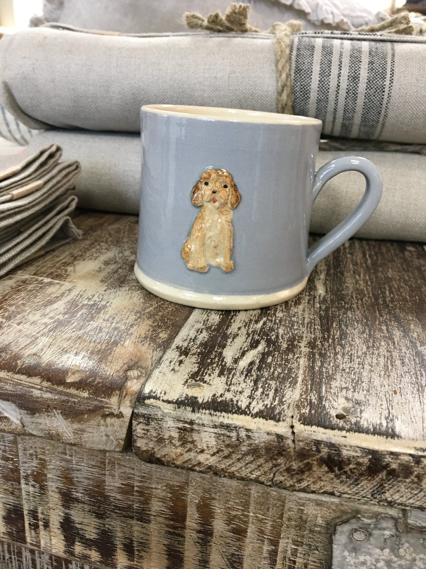 Hogben Pottery Blue Mug - Cockapoo