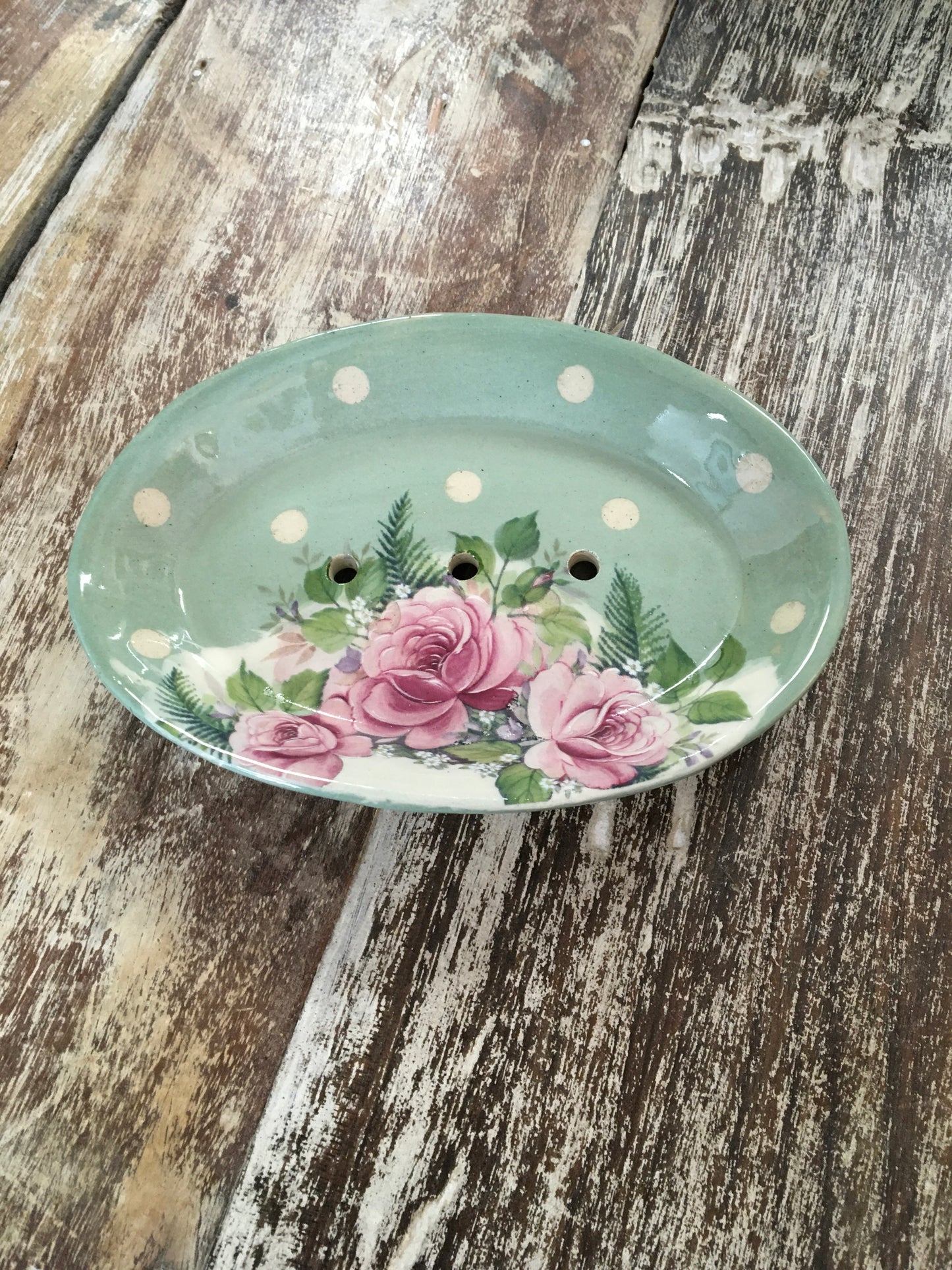 Virginia Graham Green Soap Dish