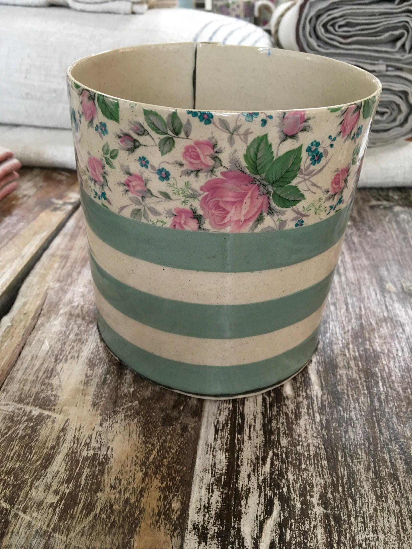 Virginia Graham Green Large Planter