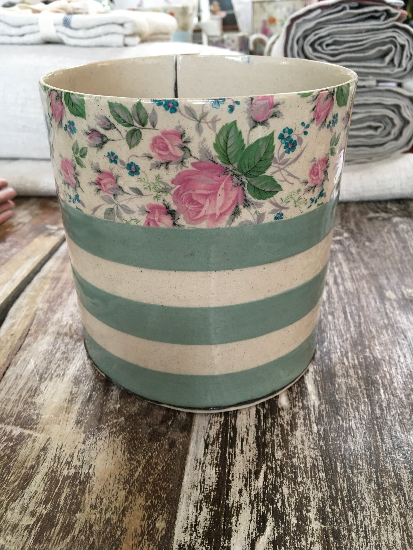 Virginia Graham Green Large Planter