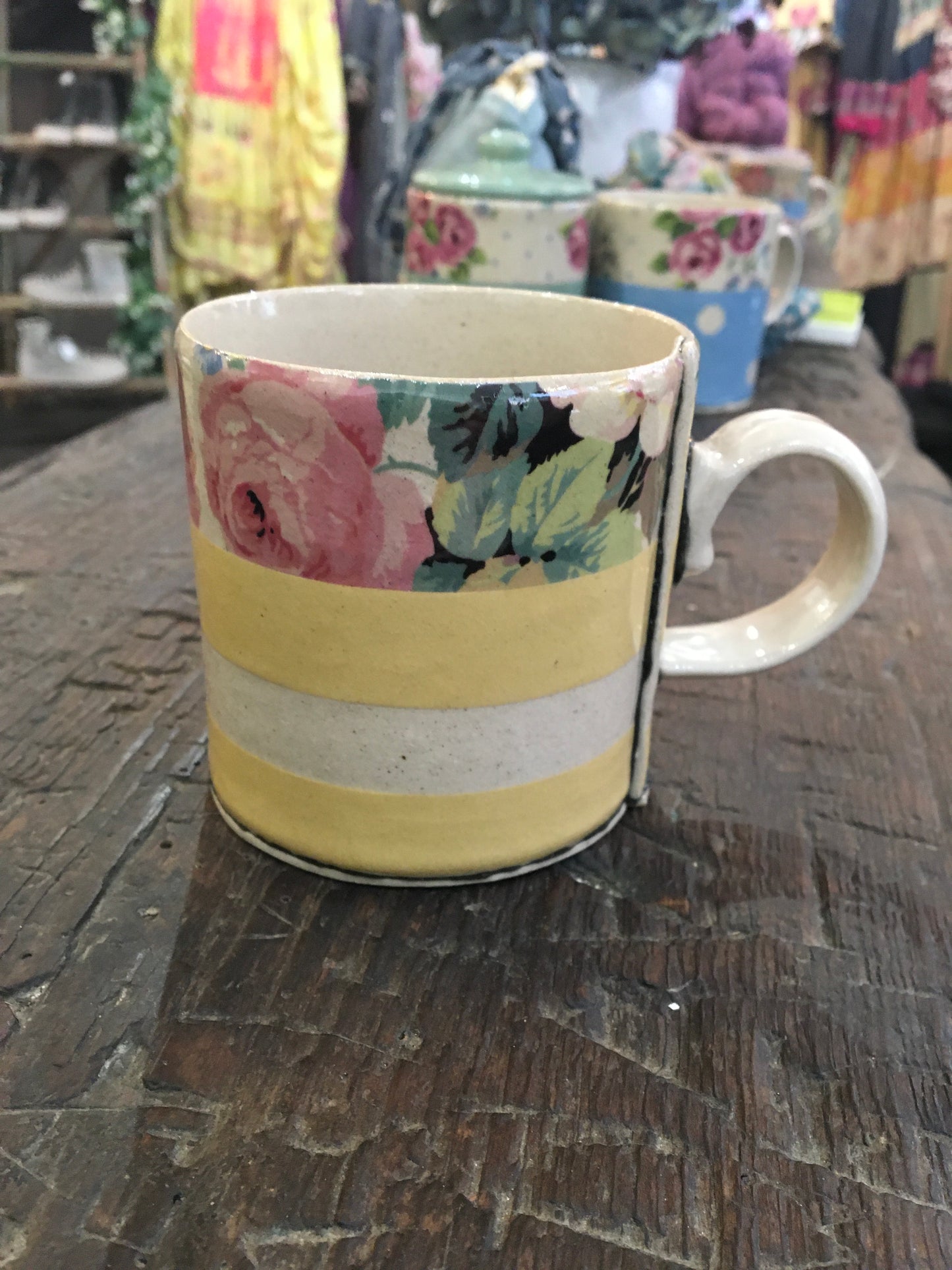 Virginia Graham Yellow Stripe Mug