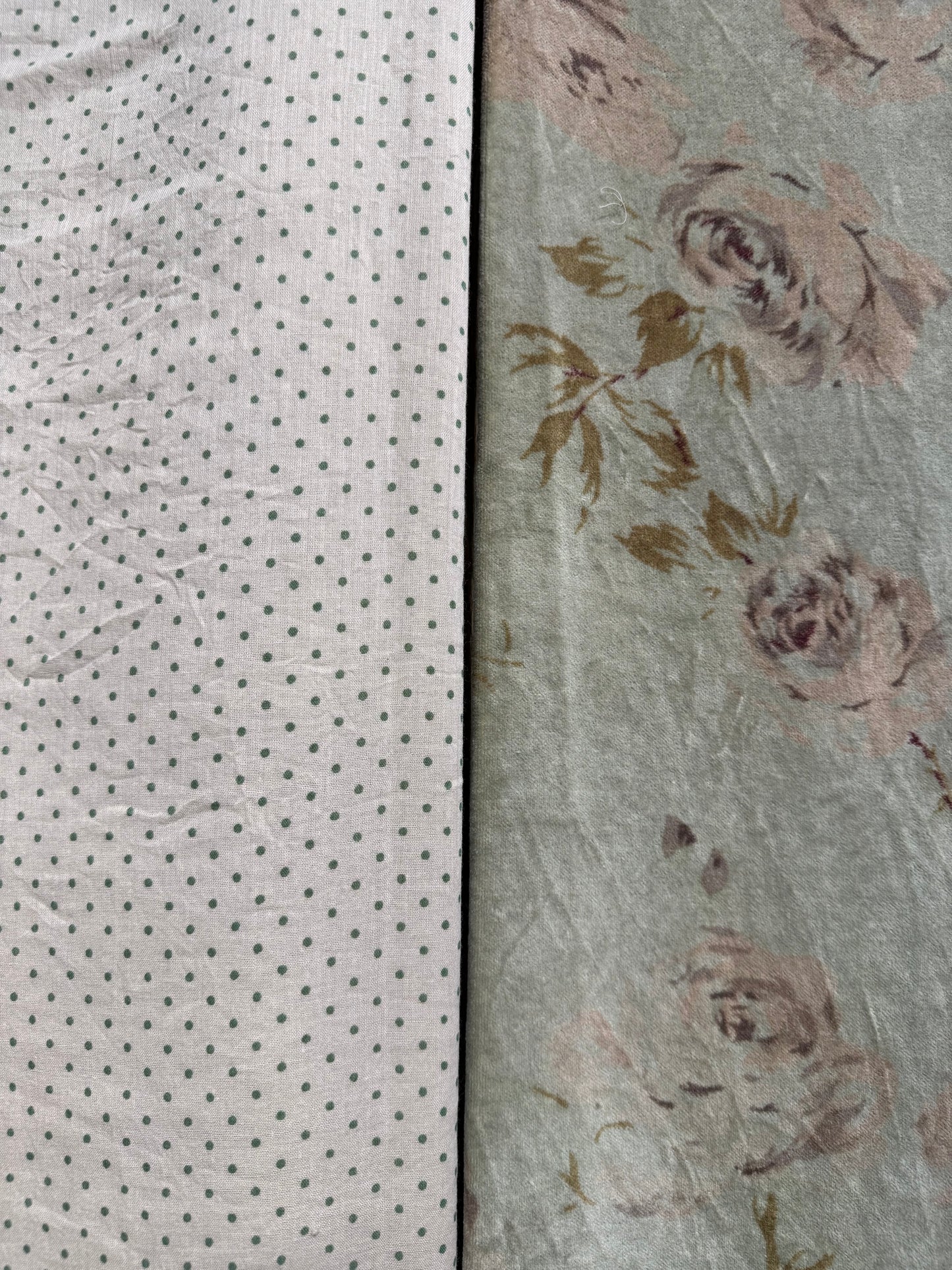 Les Ours Rideau Fleurs Sauge Reversible Curtain