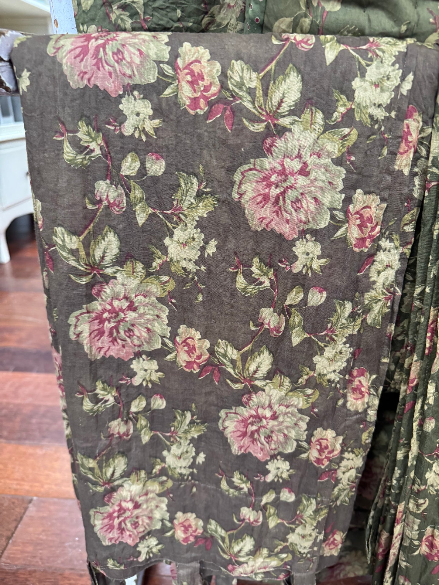 Les Ours Rideaux Havane Fleurs Curtain