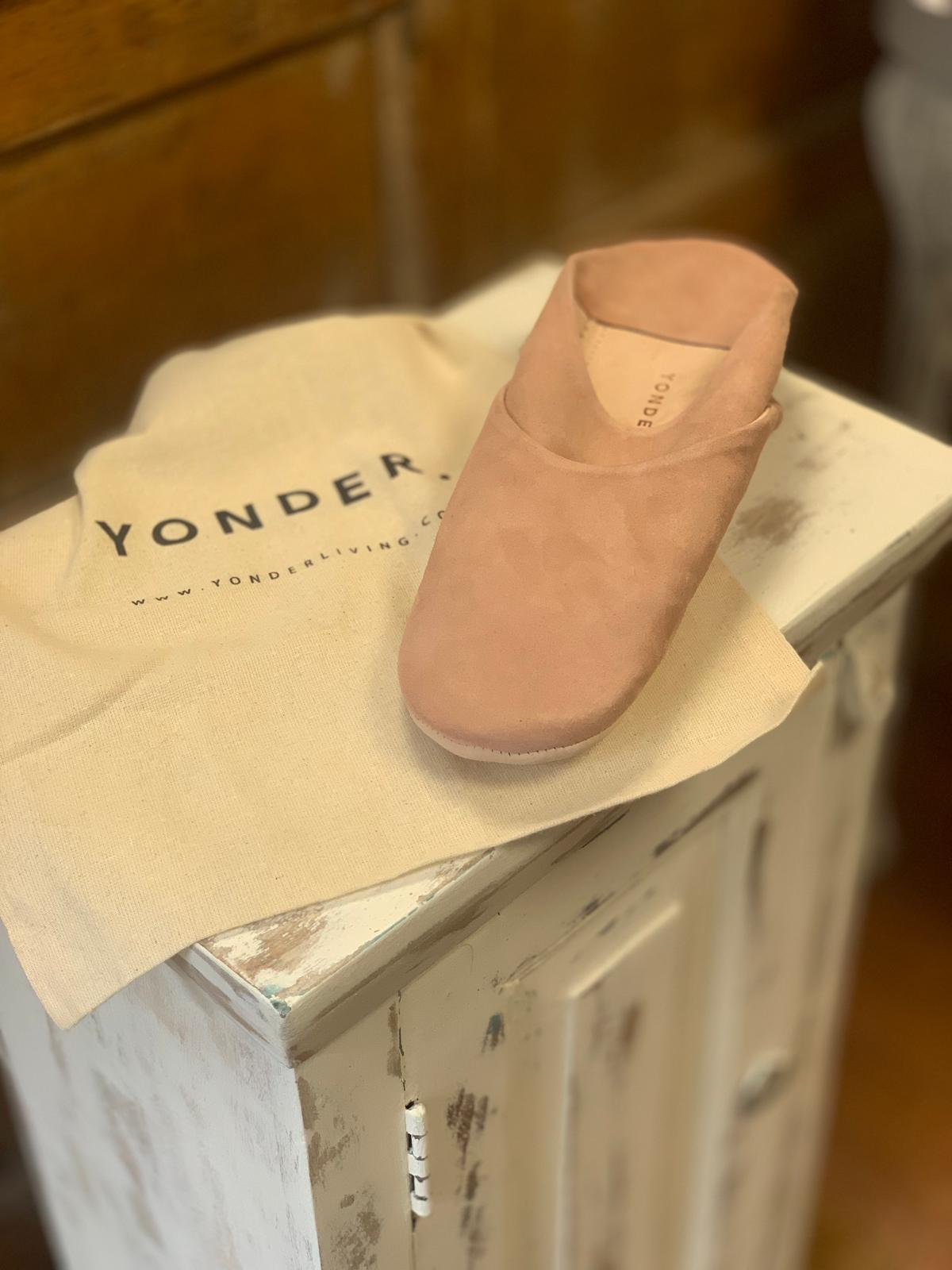 YONDER Suede Babouche Slippers | Ballet Pink