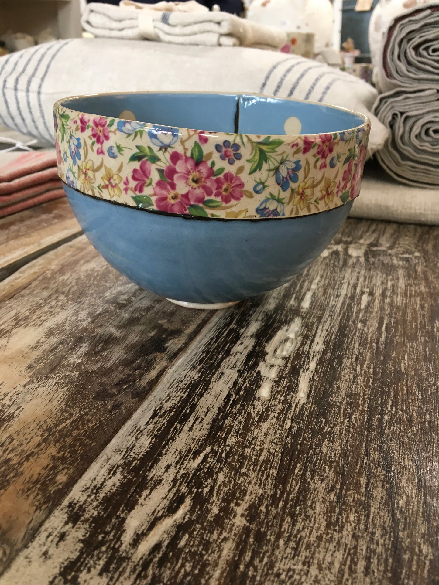 Virginia Graham Blue Large Bowl