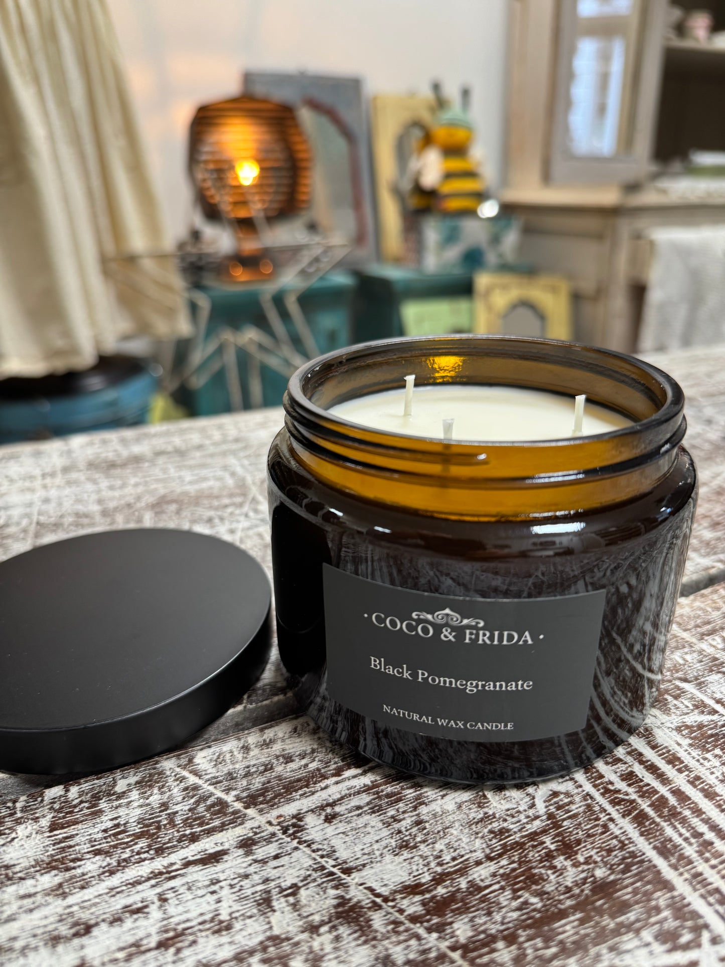Coco & Frida Black Pomegranate 500ml Pharmacy Pot 3 Wick Candle