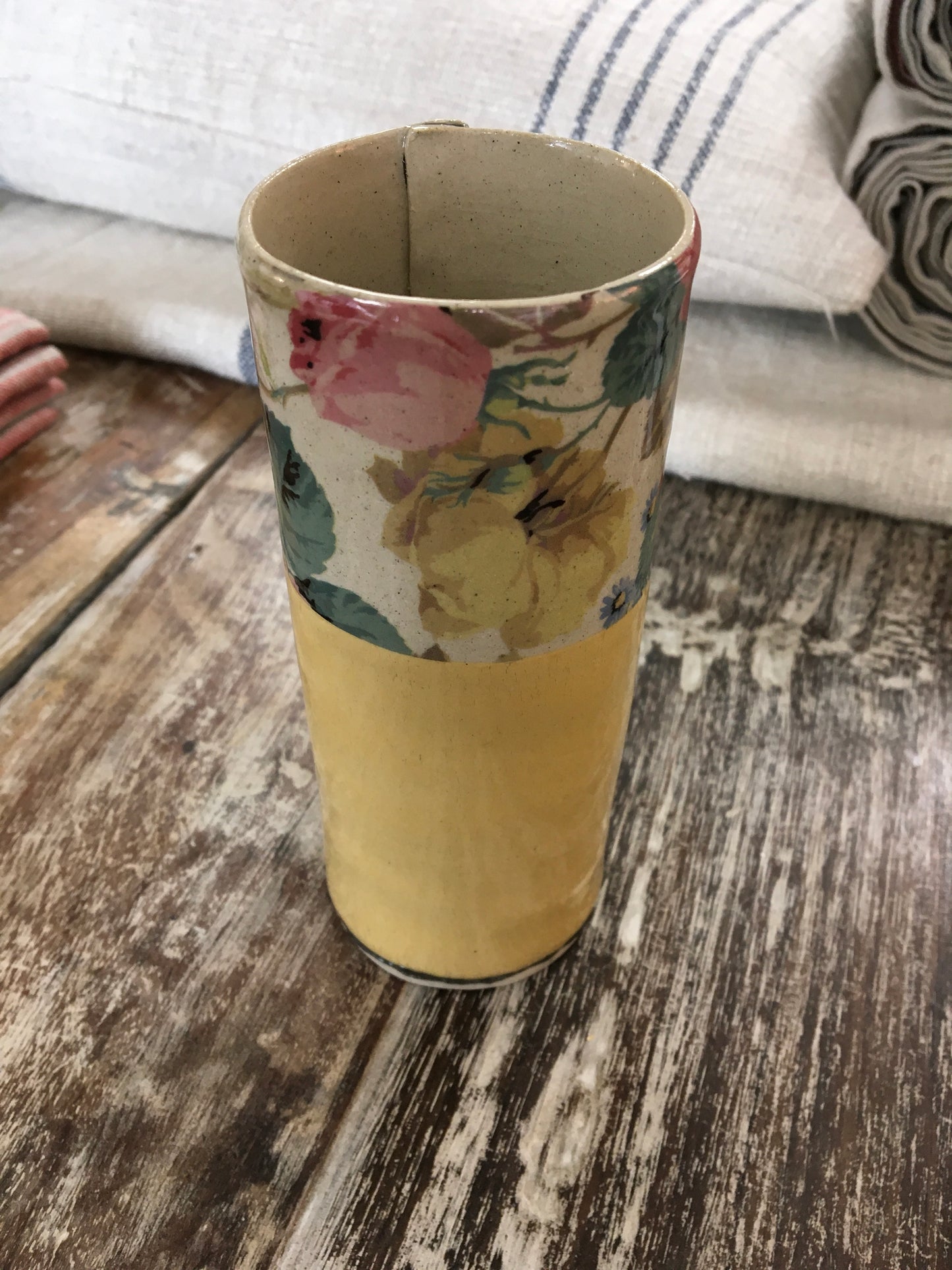 Virginia Graham Yellow Medium Bud Vase
