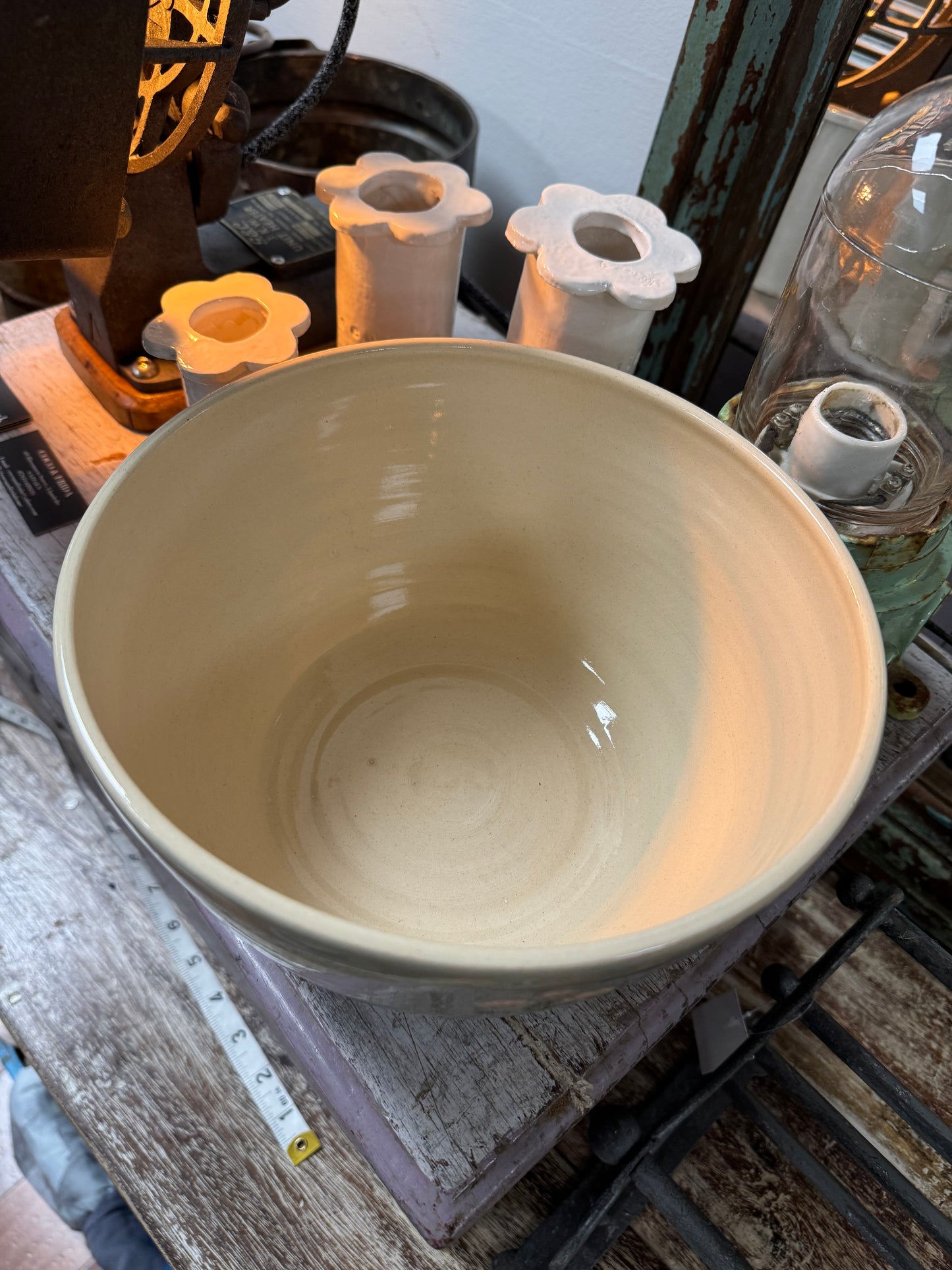 Hogben Pottery Bowl Pink Flower