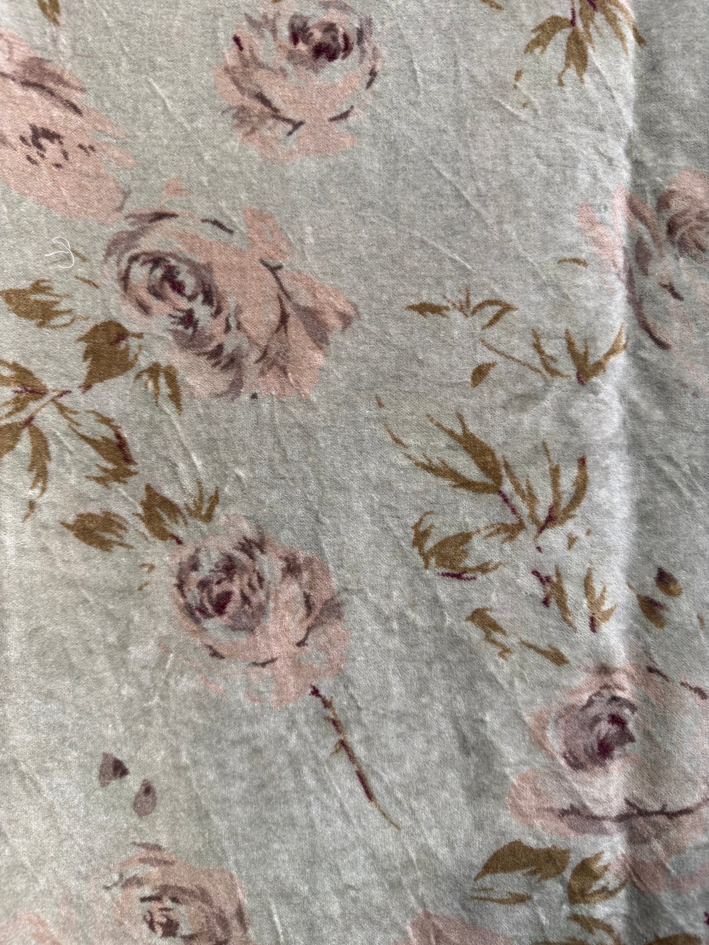 Les Ours Rideau Fleurs Sauge Reversible Curtain
