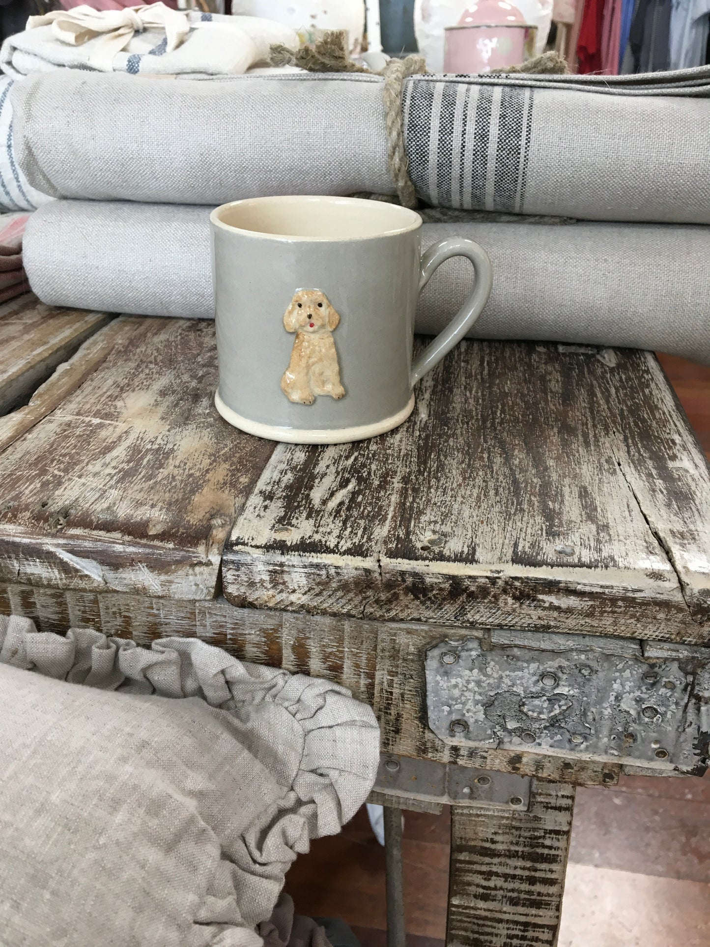 Hogben Pottery Grey Mug - Cockapoo