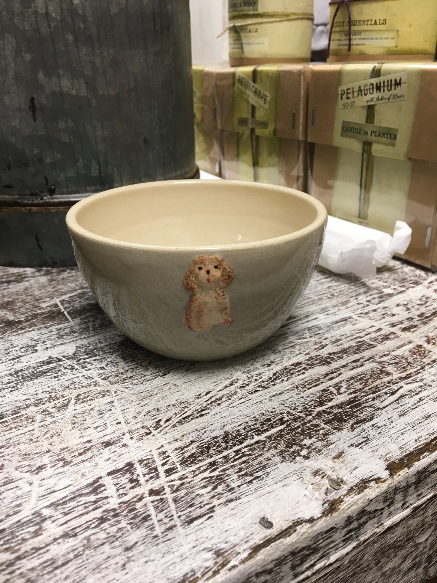 Hogben Pottery Green Bowl - Cockapoo