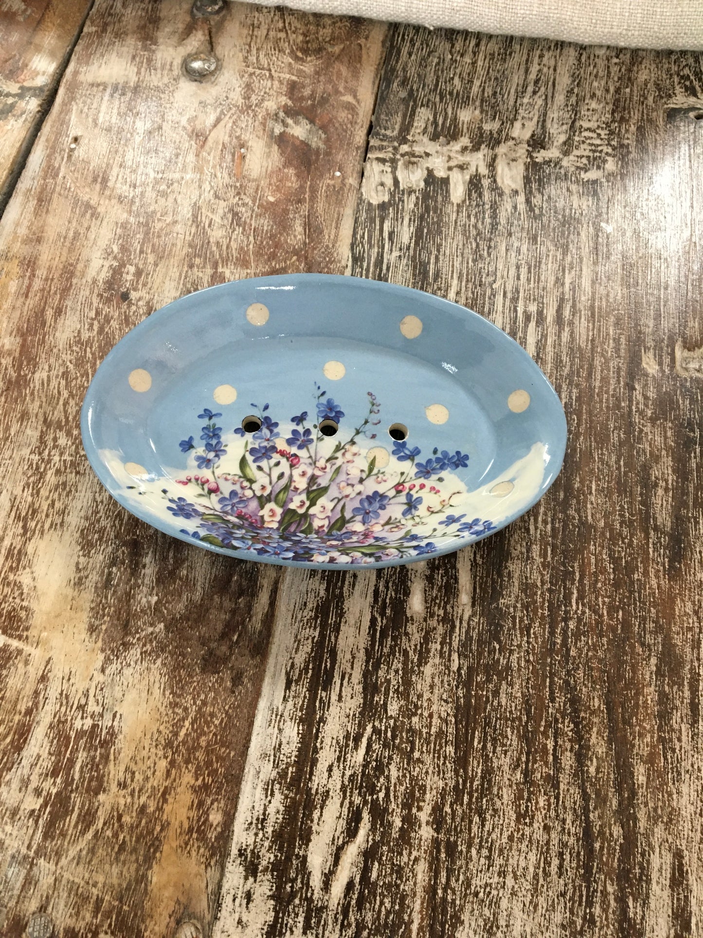 Virginia Graham Blue Soap Dish