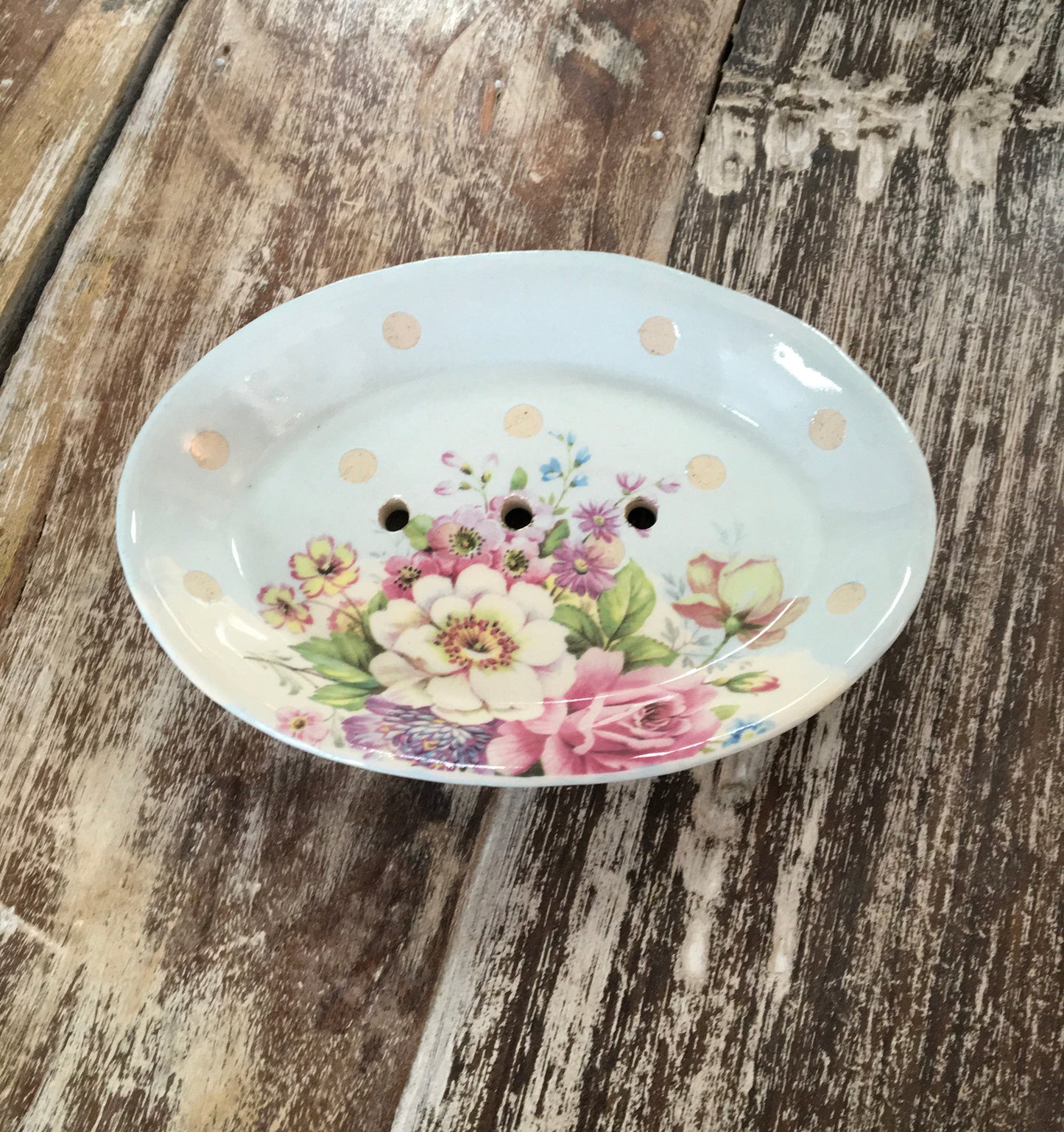 Virginia Graham Pale Blue Soap Dish