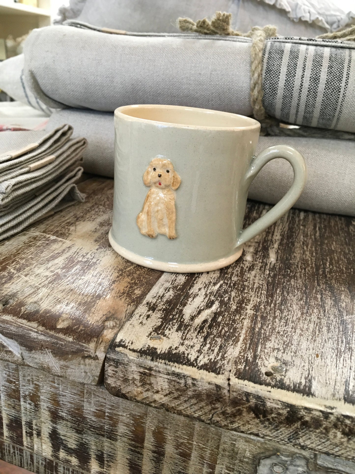 Hogben Pottery Green Mug - Cockapoo