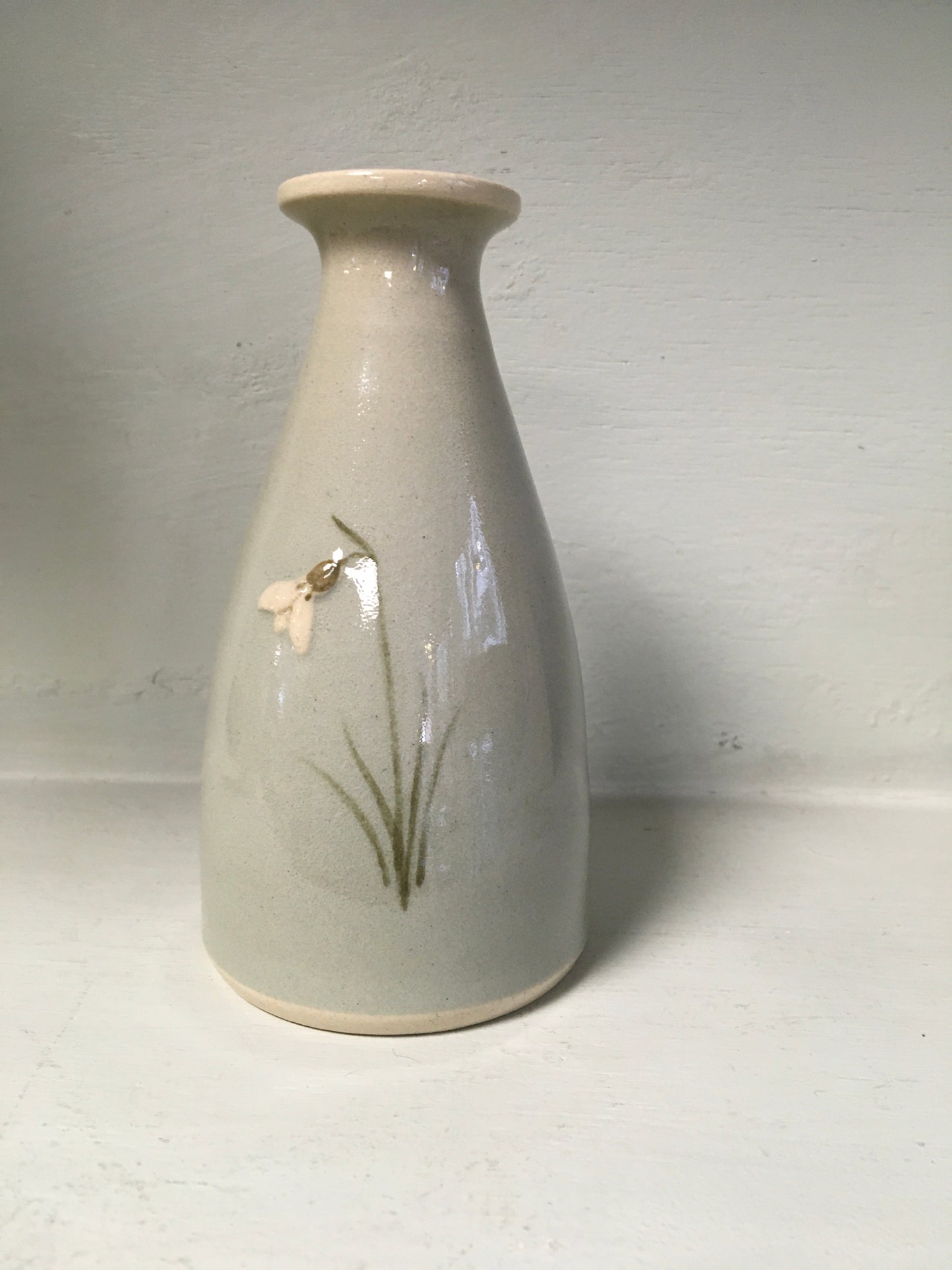 Hogben Pottery Medium Green Bud Vase