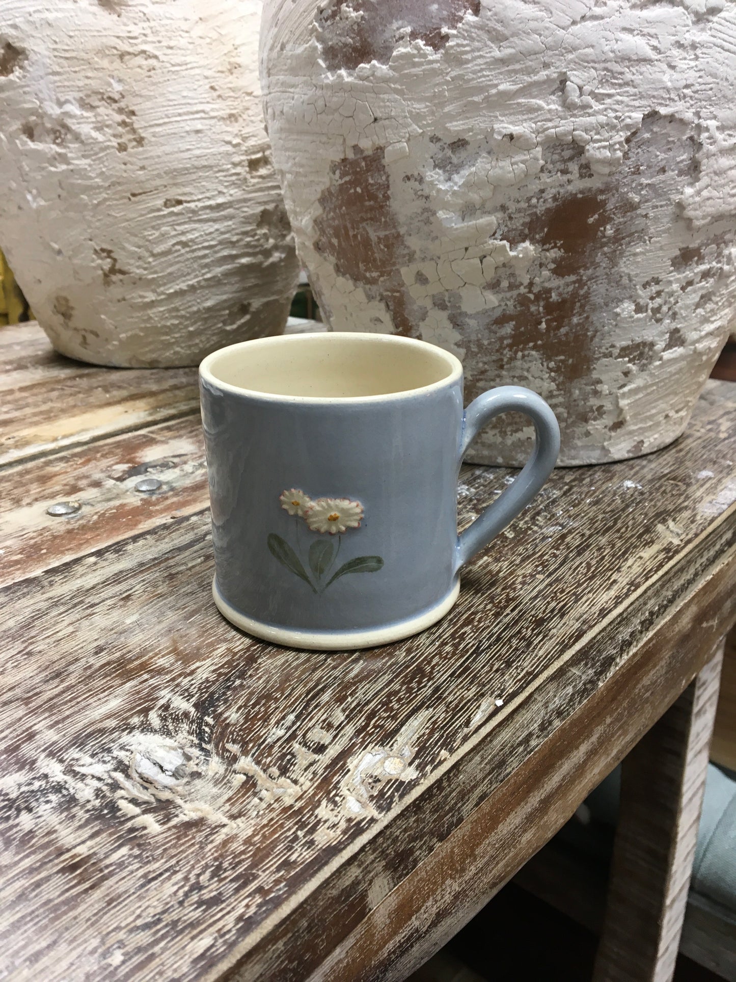 Hogben Pottery Blue Mug - Daisy