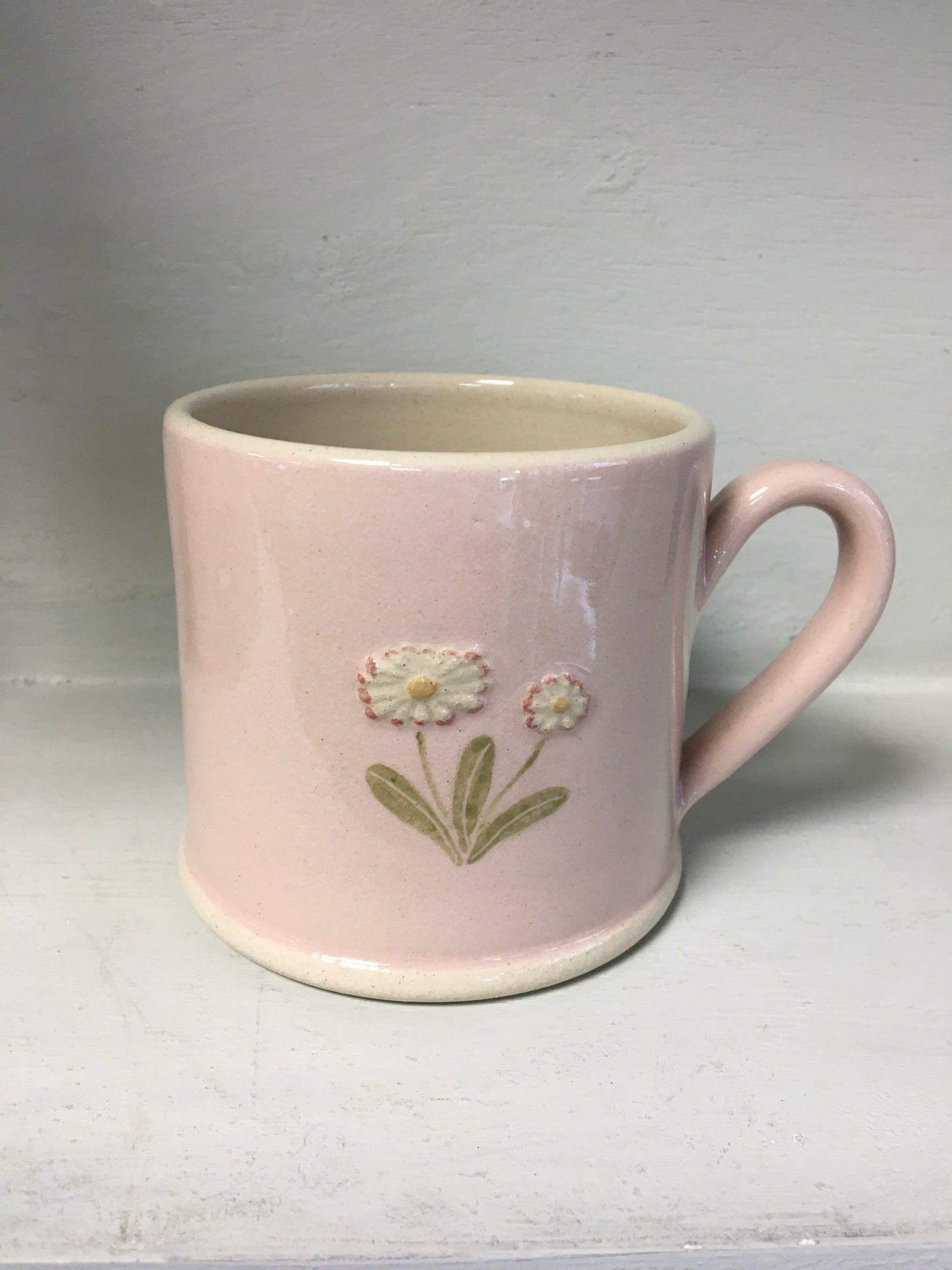 Hogben Pottery Pink Mug - Daisy