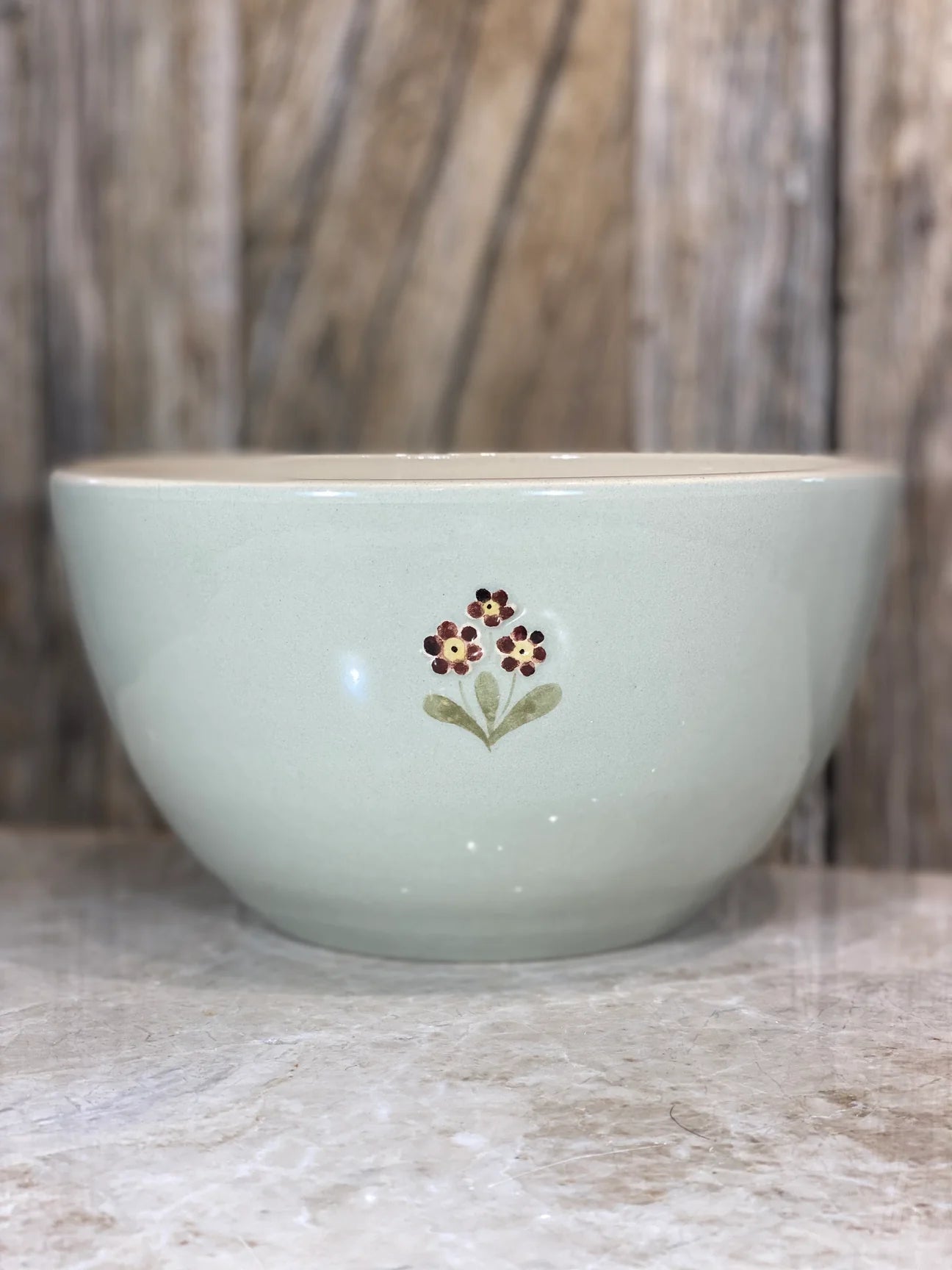Hogben Pottery Large Bowl - Purple Flower