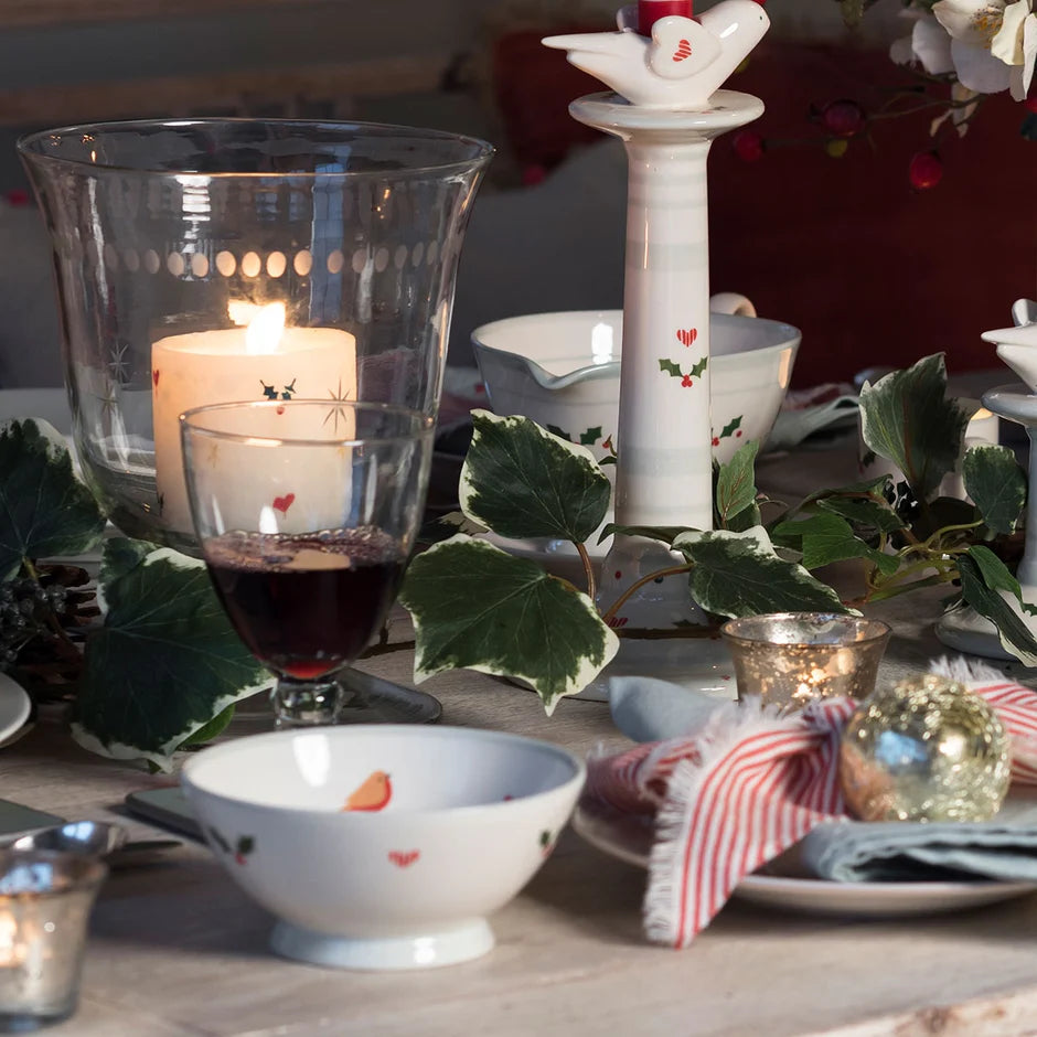 Susie Watson Designs Christmas Robin Small Bowl