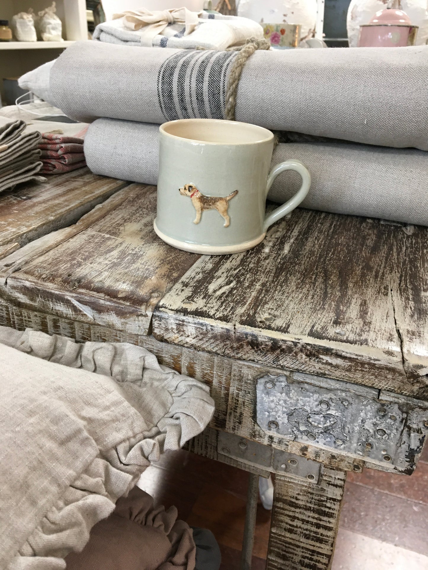 Hogben Pottery Green Mug - Terrier