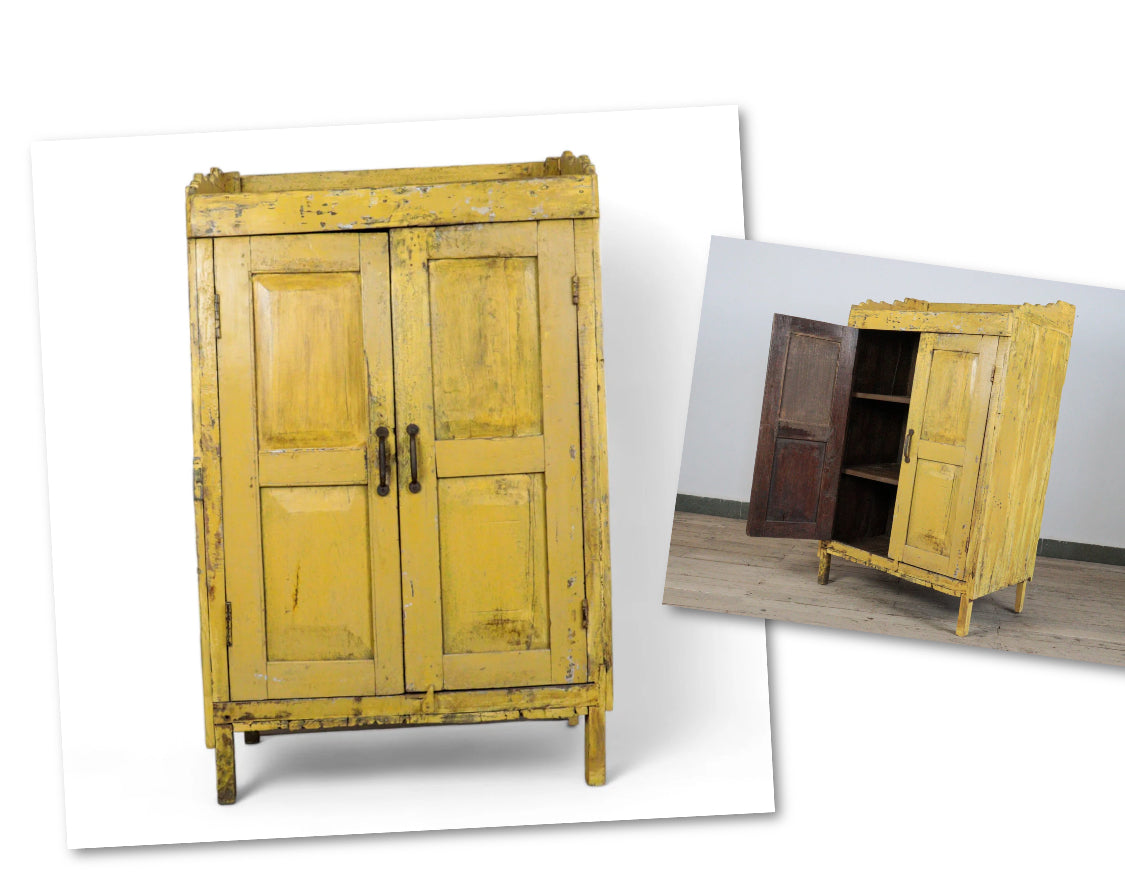 Rustic Yellow Cupboard