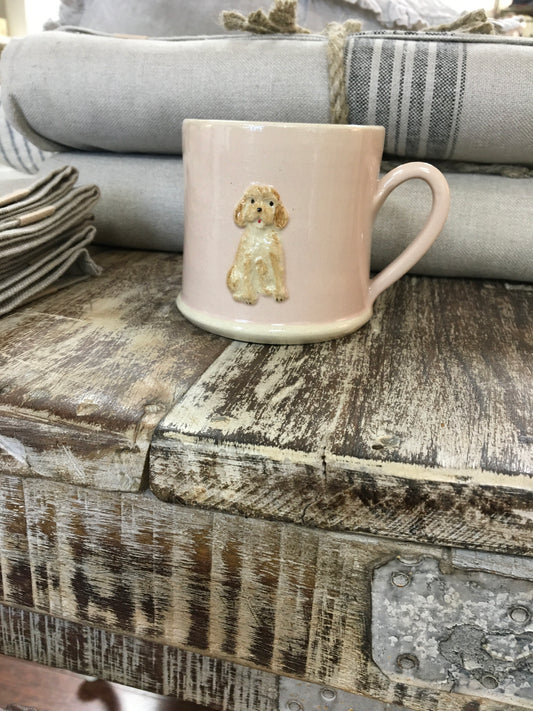 Hogben Pottery Pink Mug - Cockapoo