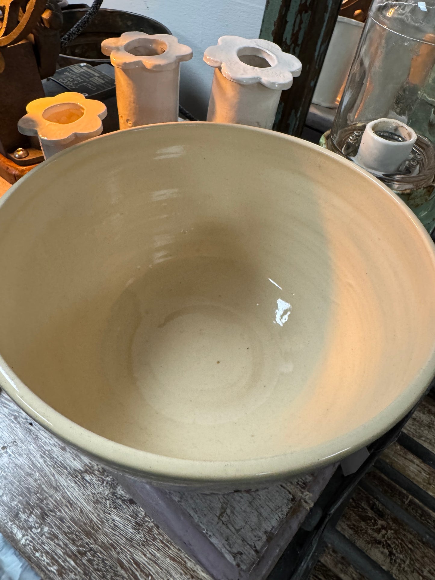 Hogben Pottery Bowl - Purple Flower