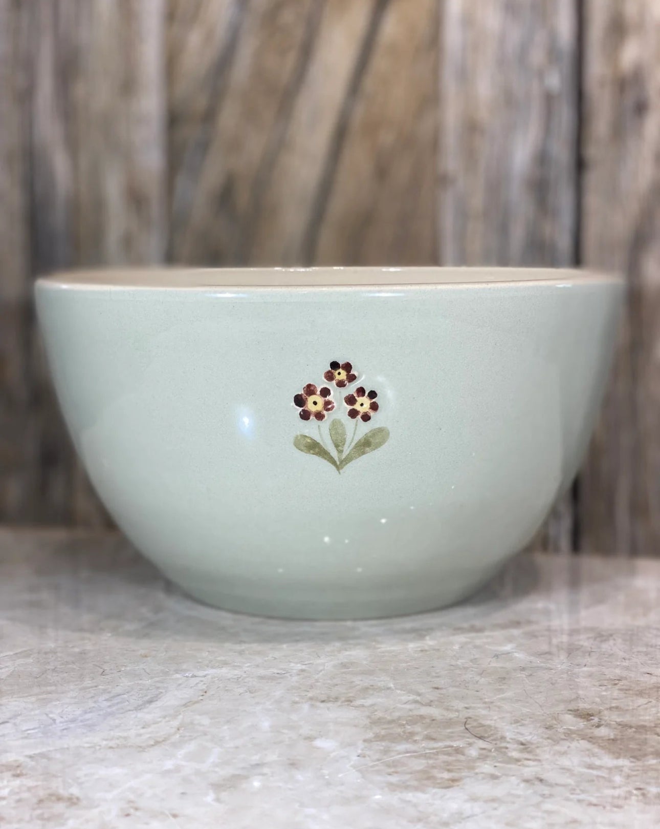 Hogben Pottery Bowl - Purple Flower