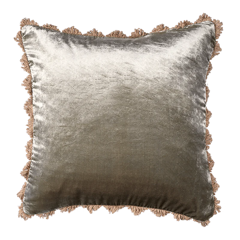 Smokey Green Velvet Cushion