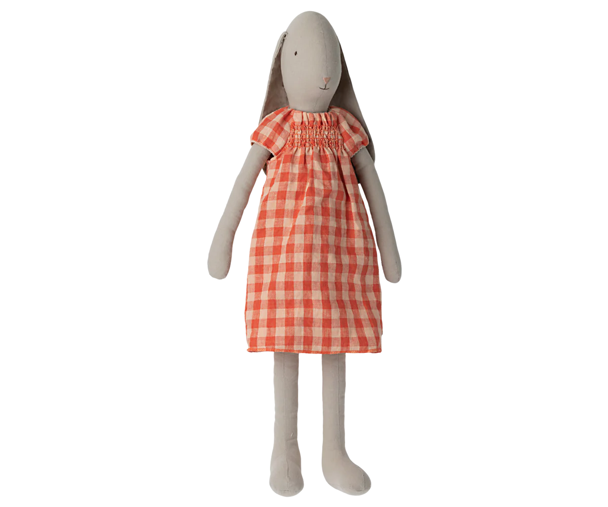 Maileg Red Check Dress Bunny Soft Toy